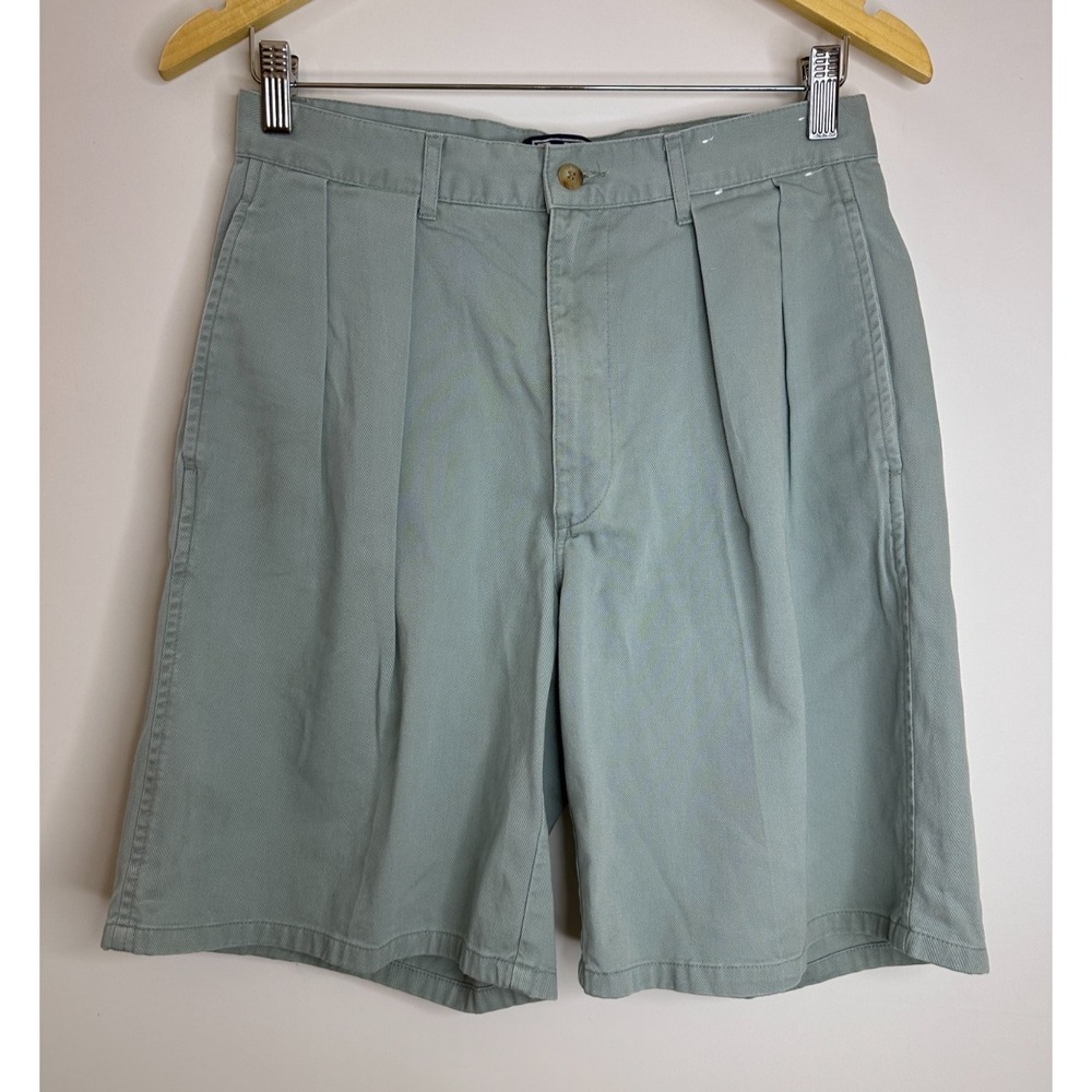 Polo Ralph Lauren Sage Green Pleated Chino Shorts Cotton Twill Relaxed - Picture 15 of 15